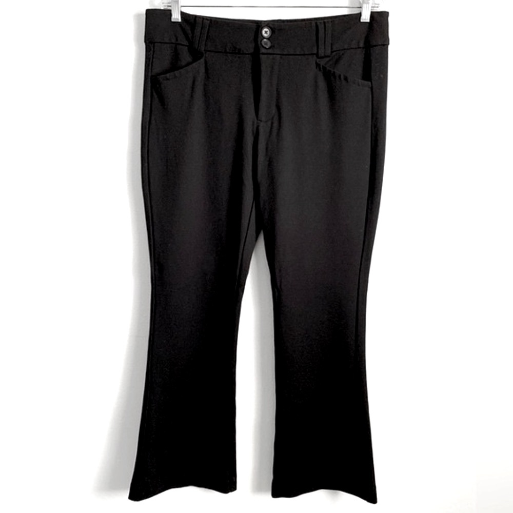 Studio by Torrid Black Slim Boot Studio Luxe Ponte Mid-Rise Trouser